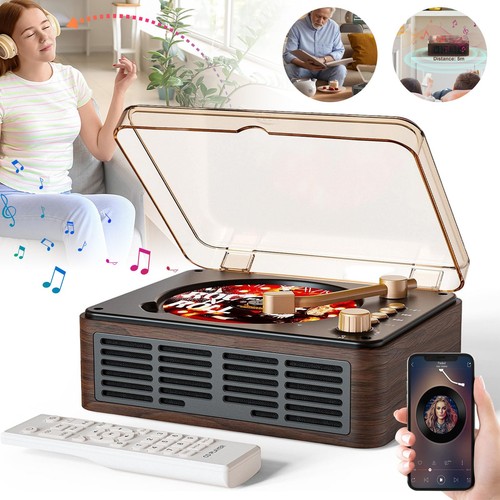 Player retro holzoptik - cd-player,