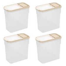 4er Pack rosa Trockenfutter Aufbewahrung Behälter Nudeln Getreide Küchengeschirr Kunststoff 2L