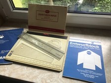 ZEICHENPLATTE DIN A4 Marabu ZEICHENBRETT m. Zeichenpapier usw Lineal Studium