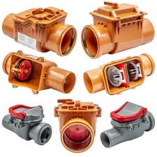 RÜCKSTAUKLAPPE RÜCKSTAUVERSCHLUß DN 50 75 110 125 160 & DOPPELT DN 110