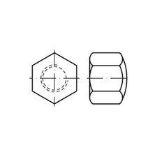 Reyher Hutmutter Mutter M6 Messing blank Gewinde Sechskant niedrig 100 Stück