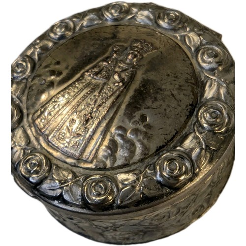 Jugendstil pillendose silber - pillendose,