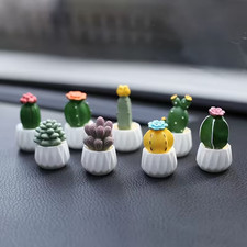 Auto deko mini kakteen set - set, (8