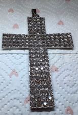 Vario Anhänger Strass Kreuz 10,5 cm Hoch  ## 7 cm Breit
