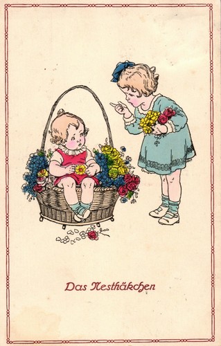 Kinder kind blumenkorb - kinder,,