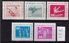 DDR 707 **- 711 ** Deutsches Turnfest Sportfest postfrisch Hochsprung Seitpferd