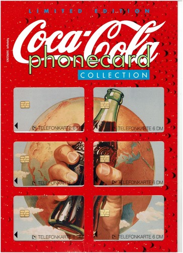 Coca cola telefonkarten set - coca-cola,