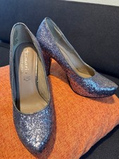 Damen Silver Glitzer Pumps