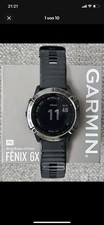 Garmin Fenix 6x Pro, Schwarz inkl. Zubehörset, mit Armbändern und Ladegerät, OVP