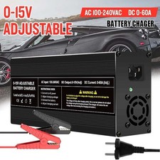 60A 12V LiFePO4 Lithium Batterieladegerät Autobatterie Ladegerät Vollautomatisch