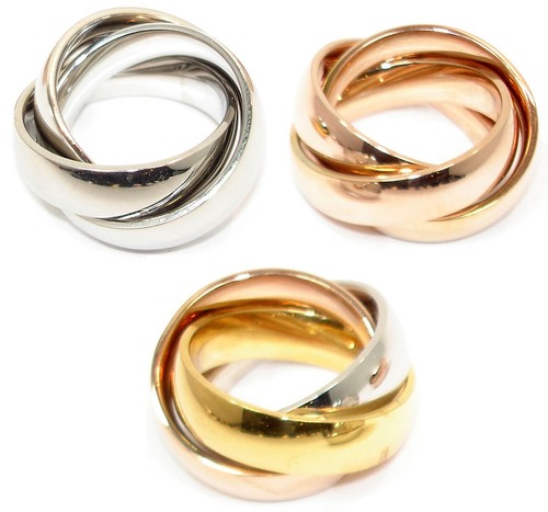 Edelstahlring damen tricolor - damen,