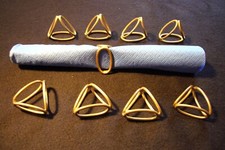 9 Stk kleine ältere Servietten Halter Metall Höhe etwa 25 mm , Tischdeko