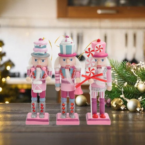 Holz nussknacker puppet - 3x,