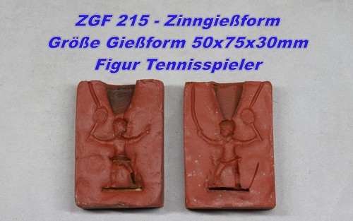 Zinngießform tennisspieler - zinngießform,