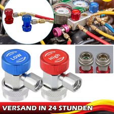 2x Auto Klimaanlage Anschluss R134A Adapter Schnell Kupplung Anschluss Zubehör