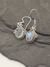 Regenbogen Mondstein Ohrring