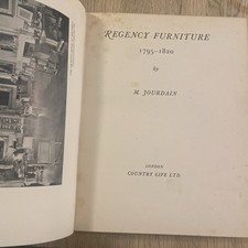 Regency Furniture 1795-1820; Jourdain, M