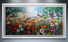 ORIGINAL ACRYL ÖL BLUMEN