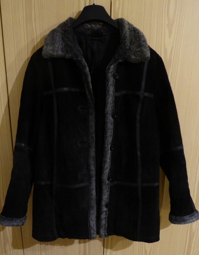 Winter schwarze leder jacke - winter, leder-jacke