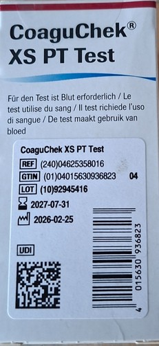 Stück coaguchek pt - coaguchek, xs