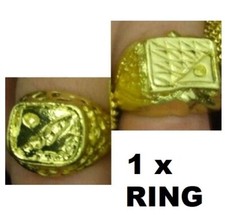 1 x Kostüm Ring goldfarben
