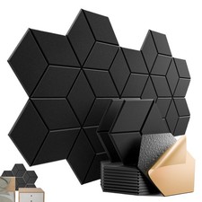 12 Stück Akustik Wandpaneel Schallschutz Studio Dämmung selbstklebend 30x26cm