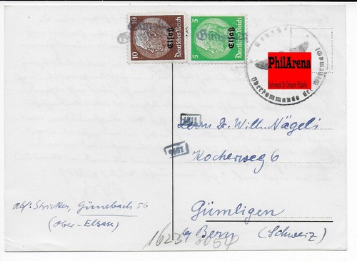 Postkarte elsaß günsbach - elsaß:,