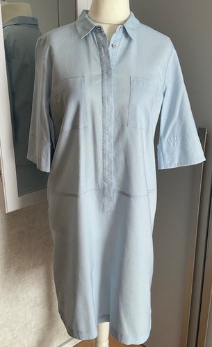 Hemdblusen kleid hellblau - hemdblusen-kleid,,