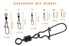 WIRBEL MIT KARABINER  🎣