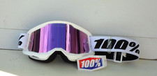 100% Crossbrille Strata 2 Pink verspiegelt Anti-Fog Crossbrille Weiß...
