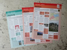 "Bundesländer und Städte", 3 Sammel-Karten/ Musterkarten, Atlas-Verlag,