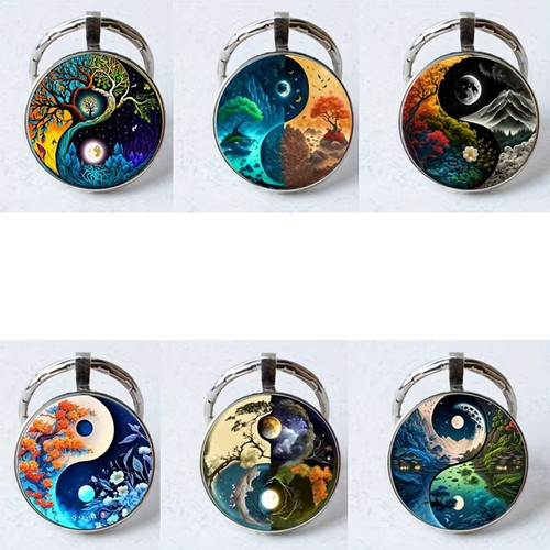 Yin yang schlüsselanhänger - yin,