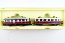 Minitrix 2093 Nebenbahn-Triebwagen VT135 DRG mit Beiwagen, rot/beige OVP, (E166)
