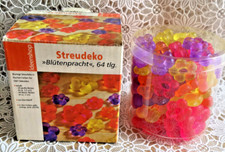 ?64tlg. Streudeko Blumen Blüten Kunststoff Tischdeko bunt ?