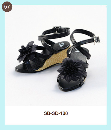 Bjd volks schwarze sandalen - bjd,
