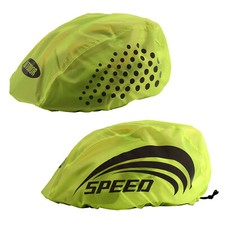 Helmüberzug Fahrradhelm Regenschutz Regenhaube Regenüberzug Sichtbarkeit NEON