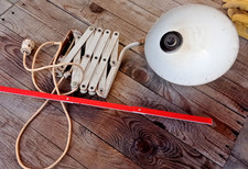 Auszihbare Wandlampe Zieharmonika Vintage original 50er Scherenlampe werkstatt