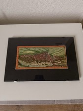 Antiker Kupferstich „Jena – Thüringen“ nach Matthäus Merian, koloriert, 21×32 cm