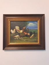 Gemälde Hühner Bauernhof auf