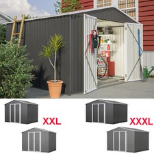 Geräteschuppen Gerätehaus Metall Fundament Gartenhaus Satteldach Pultdach XXXL