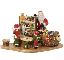 Selten NEU Villeroy & Boch Santa Werkstatt Spielzeuge Teelicht 2tlg Weihnachten