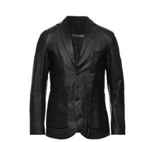 Leder jacke blazer vintage - leder,