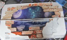 Wandtattoo, Wandbild, Sternenhimmel, Mauer, Ziegelsteine