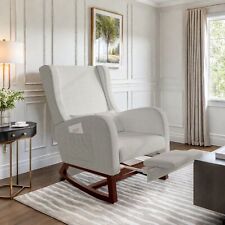Schaukelstuhl Schaukelsessel Relaxsessel Stillsessel Polsterstuhl mit Fußstütze