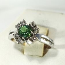 Zauberhafter Tsavorit Diamant Ring 585 Gold 0,20 ct. / CU 293(52)