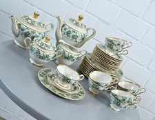 edles Königl. pr. Tettau Porzellan verschiedene Teile grün Art Dèco 1940er Jahre