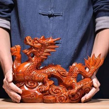 Holz Drachen Statue New Year