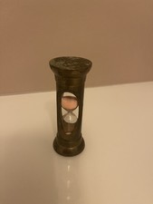 MESSING SANDUHR EIERUHR UHR SAND GLAS UHR ALT ANTIK PATINA MARITIM SCHIFF BOOT