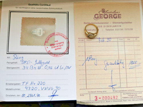 Gold ring 585 - 585, mit