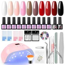 Gel-Nagellack-Set Starter-Kit Maniküre-Kit Nagelkunst-Werkzeug-Set mit UV-Licht